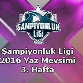Türkiye Şampiyonluk Ligi 2016 Yaz Mevsimi 3. Hafta Maç Özetleri