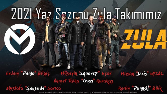 Millenium Agency Esports Zula Kadrosunu Duyurdu!